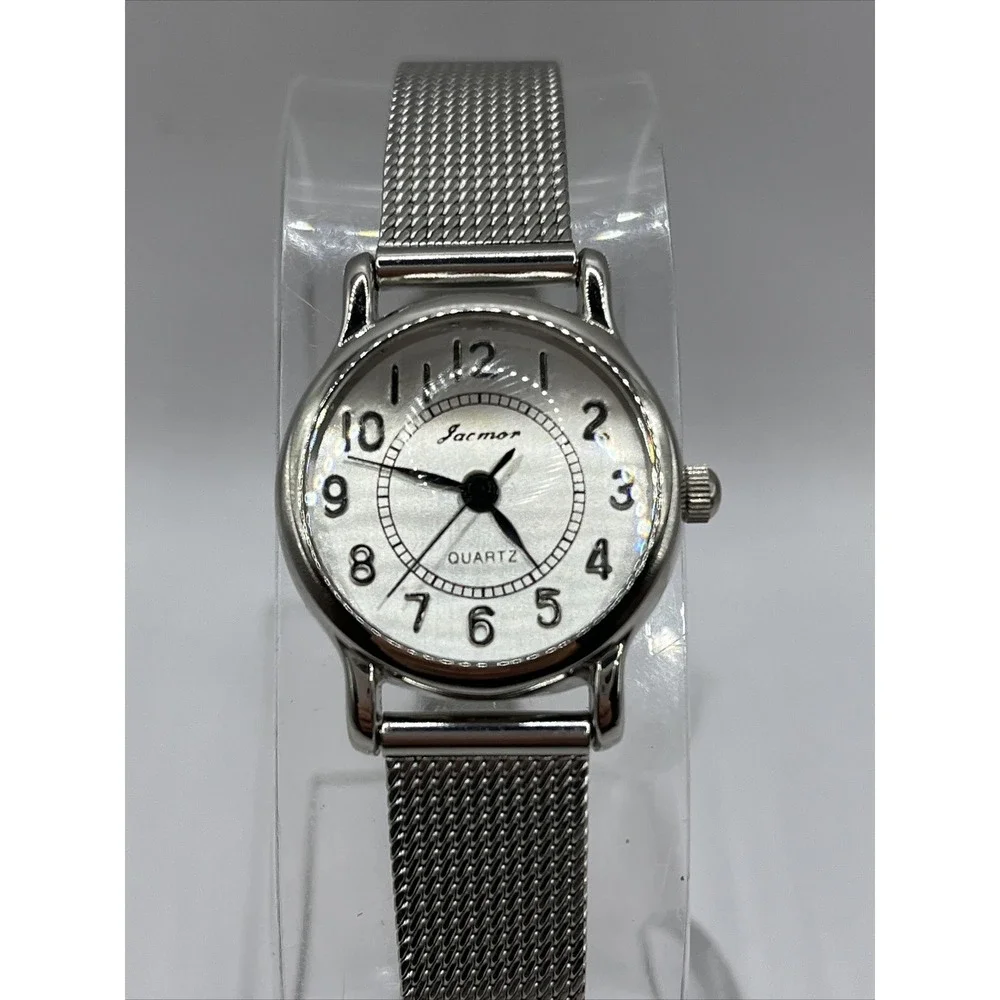 Jacmor Women's Quartz Watch Mesh Metal Band- New Battery - Picture 1 of 8